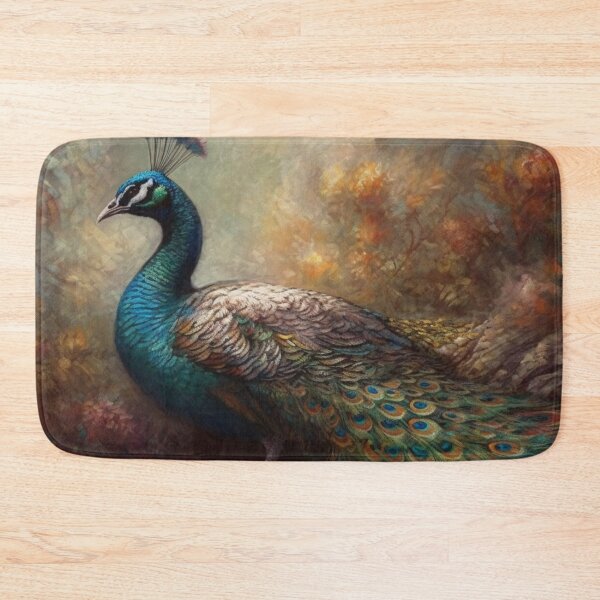 Item preview, Wildlife Art Big Peacock Strut Real Animals Abstract Oil Painting A312 designed and sold by MPCFICTION.