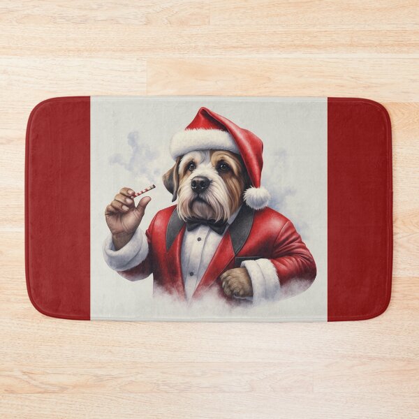 Item preview, Cute Christmas Dog Smoking and wearing suit for Dog Lover- Boss Dog- Santa Dog- Christmas Animals designed and sold by StarrArtDesign.