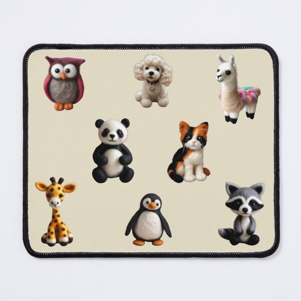 Item preview, Felted Cute animals sticker pack designed and sold by Neeshki.
