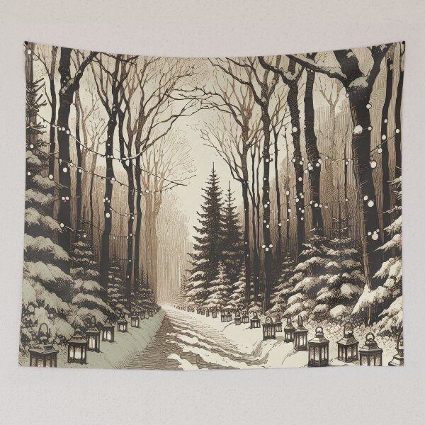 Item preview, Enchanted Snowy Path Through Whispering Woods designed and sold by PictorialWhimsy.