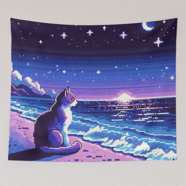 Item preview, Pixel Cats: isolation beach  designed and sold by sarcasticsym.