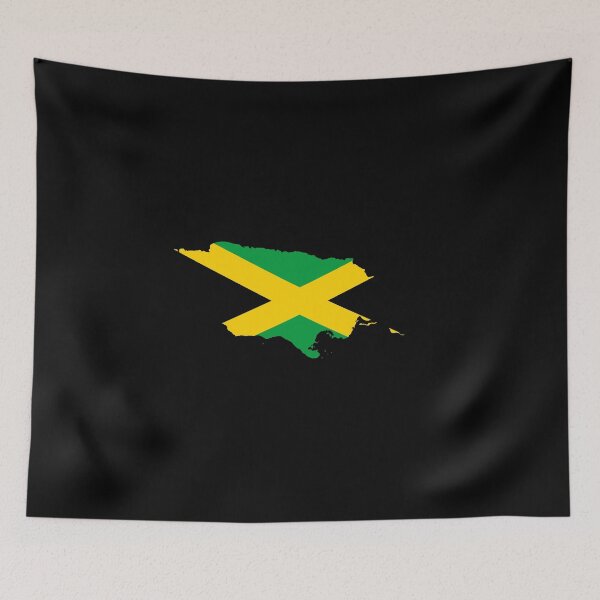Item preview, Flag Map of Jamaica designed and sold by feether-store.