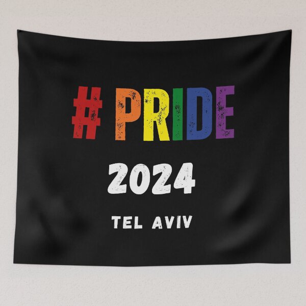 Item preview, LGBTQ Pride Tel Aviv 2024 t-shirt, LGBTQ Pride 2024, Pride 2024 unisex t-shirt designed and sold by PrideBeProud.