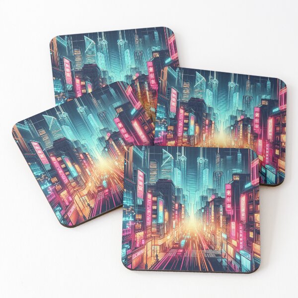 Item preview, Neon Noir Metropolis designed and sold by TextileTrove.