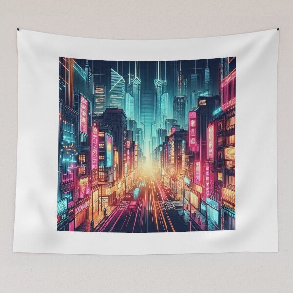 Item preview, Neon Noir Metropolis designed and sold by TextileTrove.