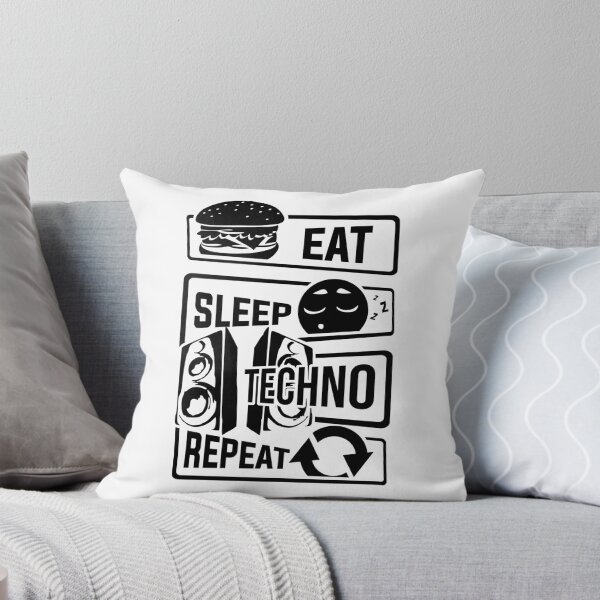Item preview, Eat Sleep Techno Repeat - Party Electronic Music designed and sold by anziehend.