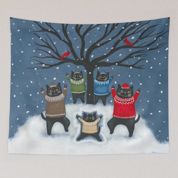 Item preview, The Cats Celebration of Winter designed and sold by KilkennyCat Art.