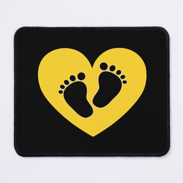 Item preview,  Baby Footprint And Yellow Color Heart: New Born Baby Feet designed and sold by InkPrintables.
