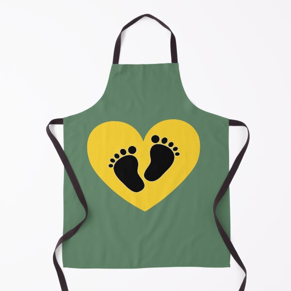 Item preview,  Baby Footprint And Yellow Color Heart: New Born Baby Feet designed and sold by InkPrintables.