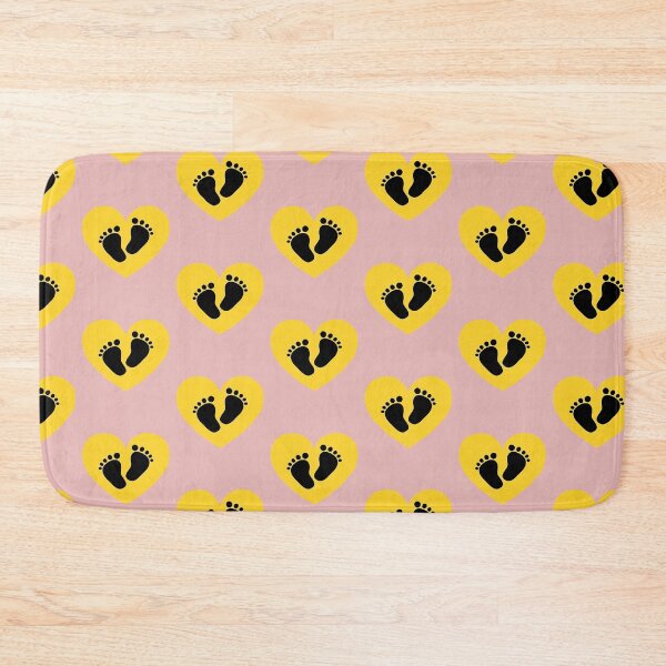Item preview,  Baby Footprint And Yellow Color Heart: New Born Baby Feet designed and sold by InkPrintables.