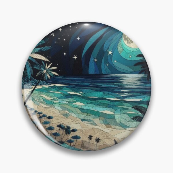 Item preview, Geometric Tropical Beach - Night Escape designed and sold by HausKatz.