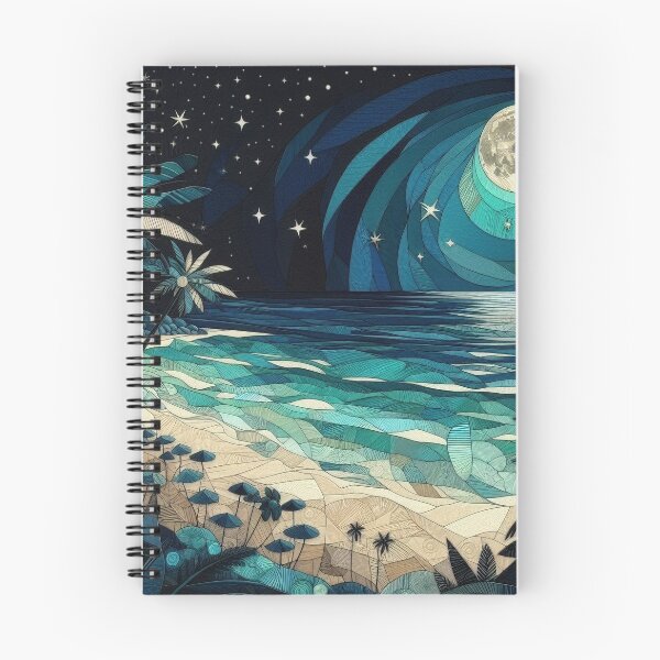Item preview, Geometric Tropical Beach - Night Escape designed and sold by HausKatz.