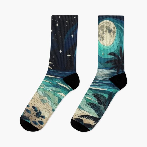Item preview, Geometric Tropical Beach - Night Escape designed and sold by HausKatz.