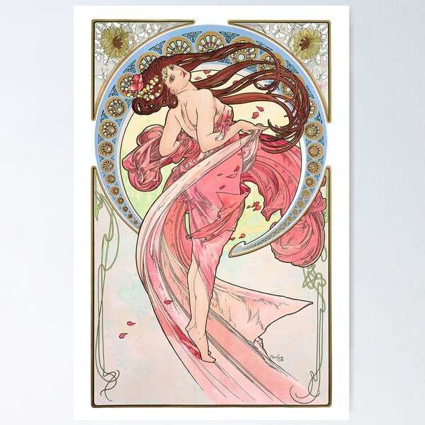 Artikel-Vorschau von Die Künste – Tanz, von Alphonse Mucha. HOCHAUFLÖSEND, designt und verkauft von MINDTHECHERRY.