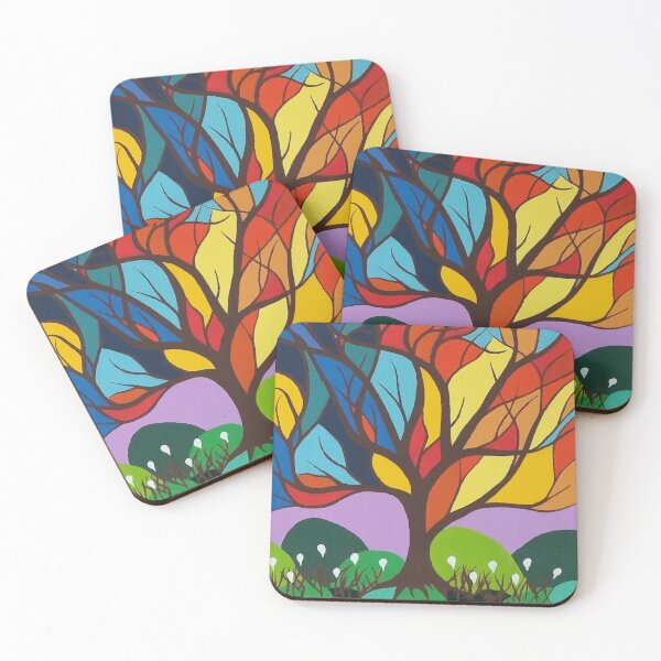 Item preview, tree multicolored mosaic designed and sold by janjacbu.