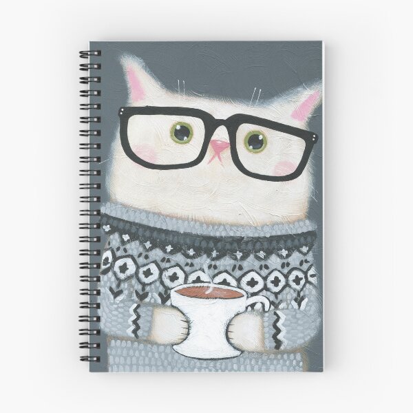Item preview, Hot Coffee Cat in Lopapeysa designed and sold by KilkennyCat Art.