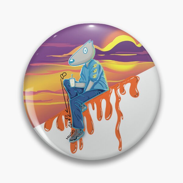 Item preview, Dog chilling On the wall with cold drink and sun set designed and sold by tennstudio.