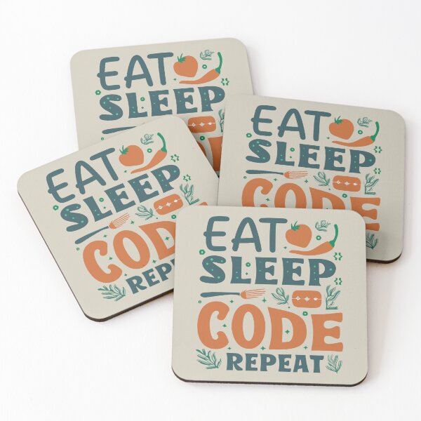 Item preview, Eat, Sleep, Code, Repeat: A Programmer's Life designed and sold by VoyteksDesigns.