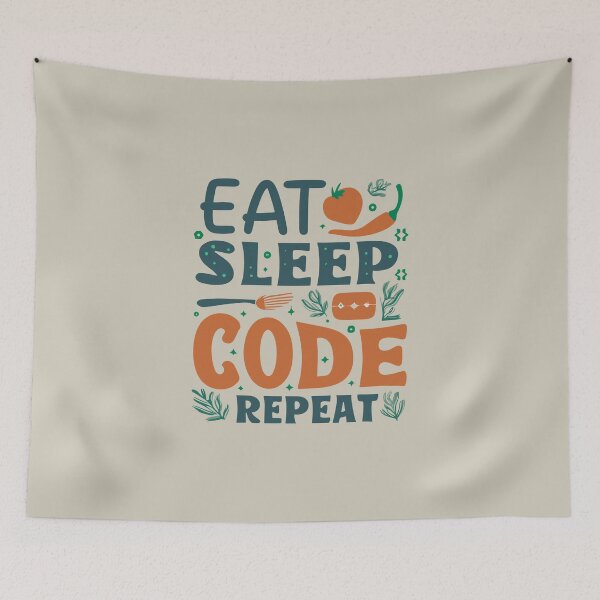 Item preview, Eat, Sleep, Code, Repeat: A Programmer's Life designed and sold by VoyteksDesigns.