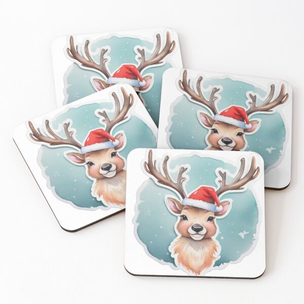 Item preview, "Festive reindeer: adorned with Santa's hat" designed and sold by geartes.