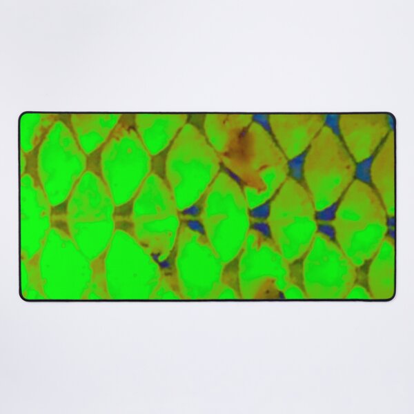 Vista previa del artículo con la obra «Piel de pez otoñal verde radiactiva», diseñado y vendido por CJRPics.