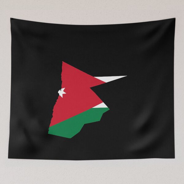 Item preview, Flag Map of Jordan  designed and sold by feether-store.