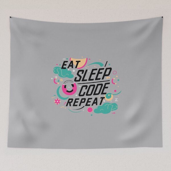 Item preview, Eat, Sleep, Code, Repeat: A Programmer's Life designed and sold by VoyteksDesigns.