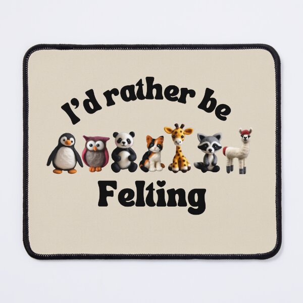 Item preview, I'd Rather be Felting Cute Animals designed and sold by Neeshki.