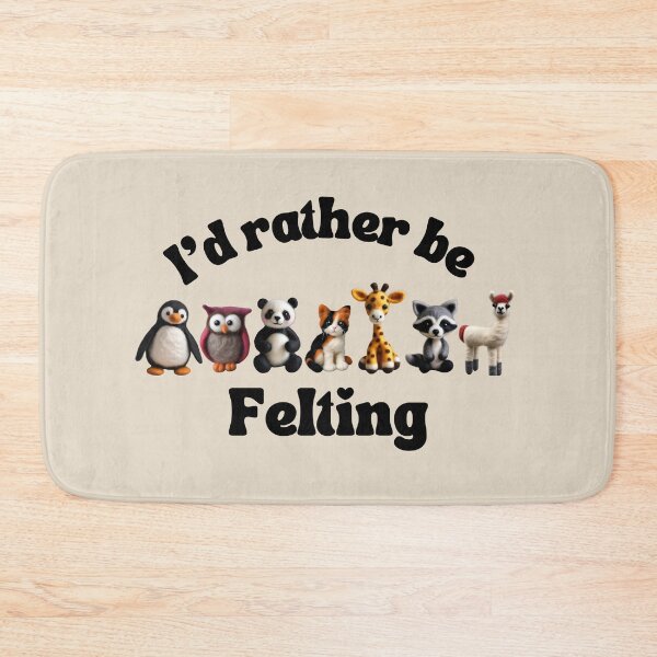 Item preview, I'd Rather be Felting Cute Animals designed and sold by Neeshki.