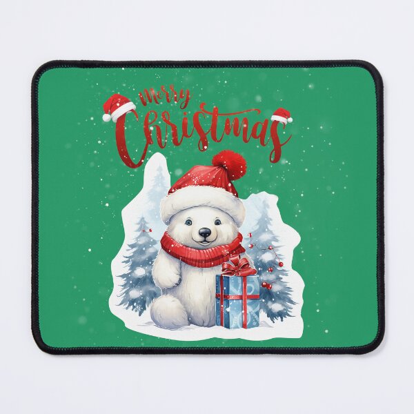 Item preview,  A cute polar bear with presents wishes you a Merry Christmas designed and sold by Dream-Way.
