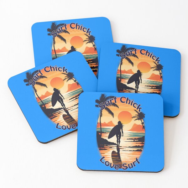 Item preview, Surf Chick Sunset Stroll: Embrace the Love for Surf designed and sold by leyfinder.