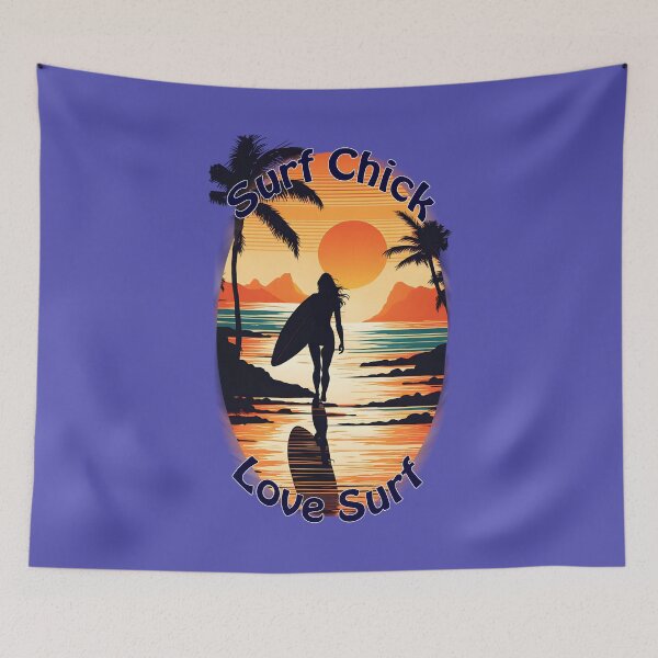 Item preview, Surf Chick Sunset Stroll: Embrace the Love for Surf designed and sold by leyfinder.
