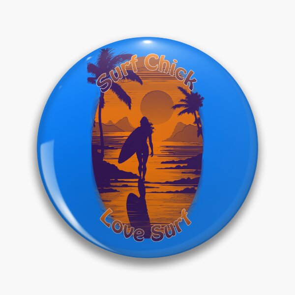 Item preview, Surf Chick Sunset Stroll: Embrace the Love for Surf designed and sold by leyfinder.