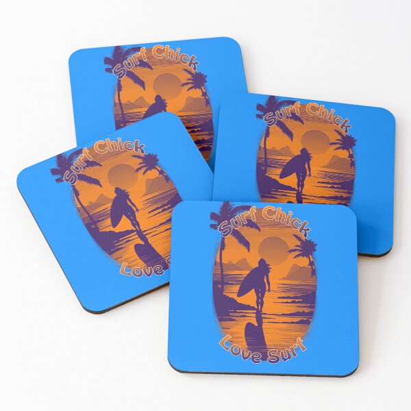 Item preview, Surf Chick Sunset Stroll: Embrace the Love for Surf designed and sold by leyfinder.