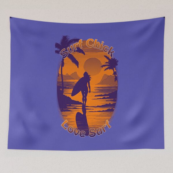 Item preview, Surf Chick Sunset Stroll: Embrace the Love for Surf designed and sold by leyfinder.