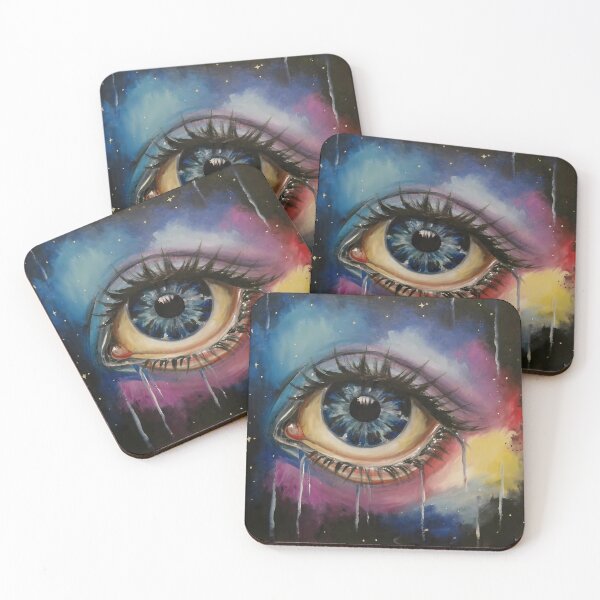 Item preview, Celestial Tears - Captivating Space Art with Crying Eye designed and sold by what-you-want1.