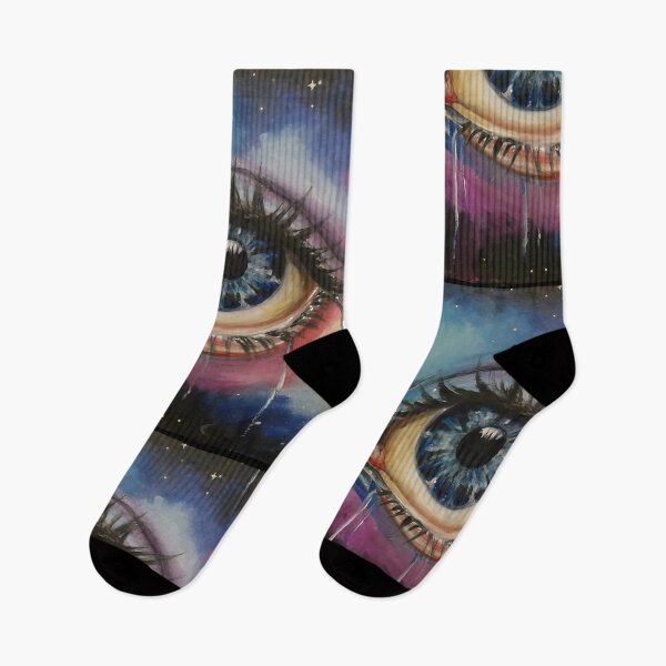 Item preview, Celestial Tears - Captivating Space Art with Crying Eye designed and sold by what-you-want1.
