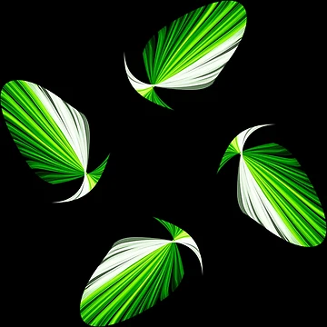 Artwork thumbnail, Green leaves pattern by Meo Design