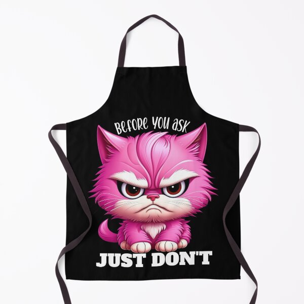 Item preview, Sarcastic grumpy pink kitten designed and sold by EvergreenWhimsy.
