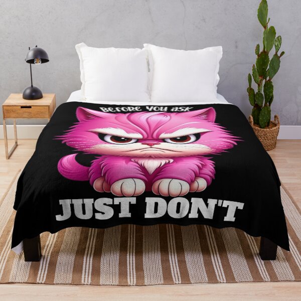 Item preview, Sarcastic grumpy pink kitten designed and sold by EvergreenWhimsy.