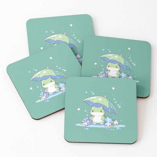 Item preview, Cute Frog With Umbrella  designed and sold by ArtstyleAlchemy.