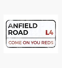 Liverpool "Come on you reds" street sign - Liverpool wall art - Liverpool posters - Liverpool accessories Photographic Print