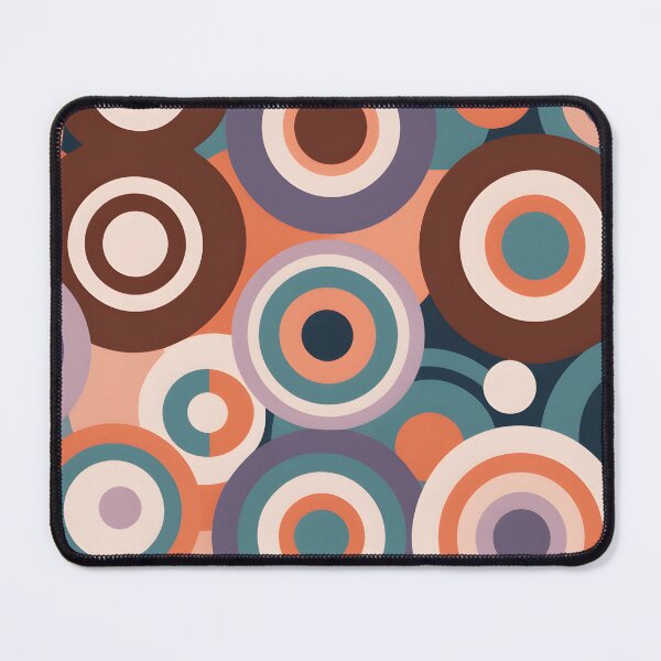 Item preview, Mid Century Modern Geometric Circles Lilac and Peach designed and sold by Prints and Lifestyle.