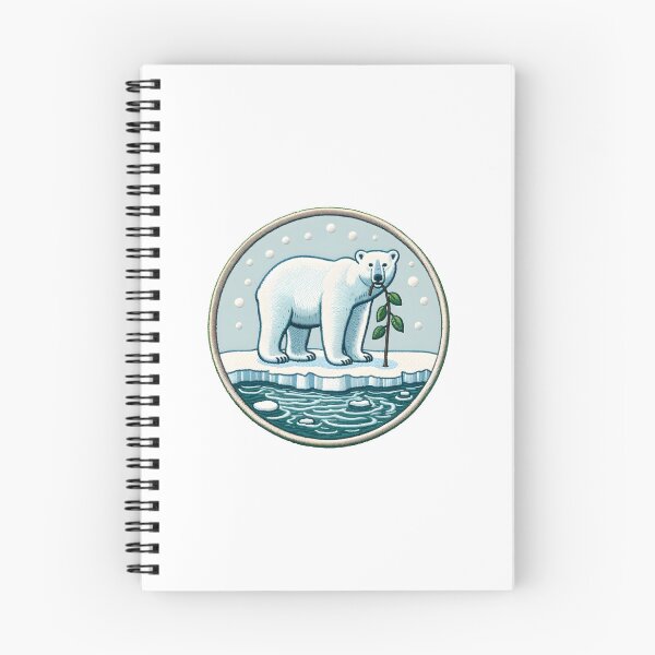 Item preview, Polar Bear Protector, Embroidery-Style Arctic Art designed and sold by #Adulting Central.