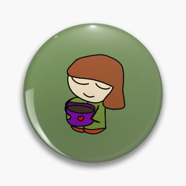 Item preview, Happy girl drinks coffee designed and sold by MsRedFox.