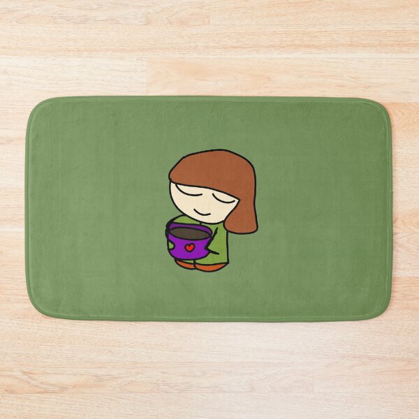 Item preview, Happy girl drinks coffee designed and sold by MsRedFox.