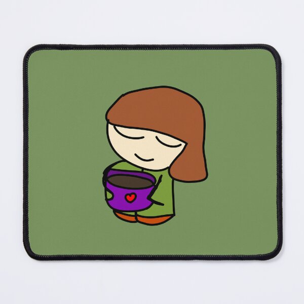 Item preview, Happy girl drinks coffee designed and sold by MsRedFox.