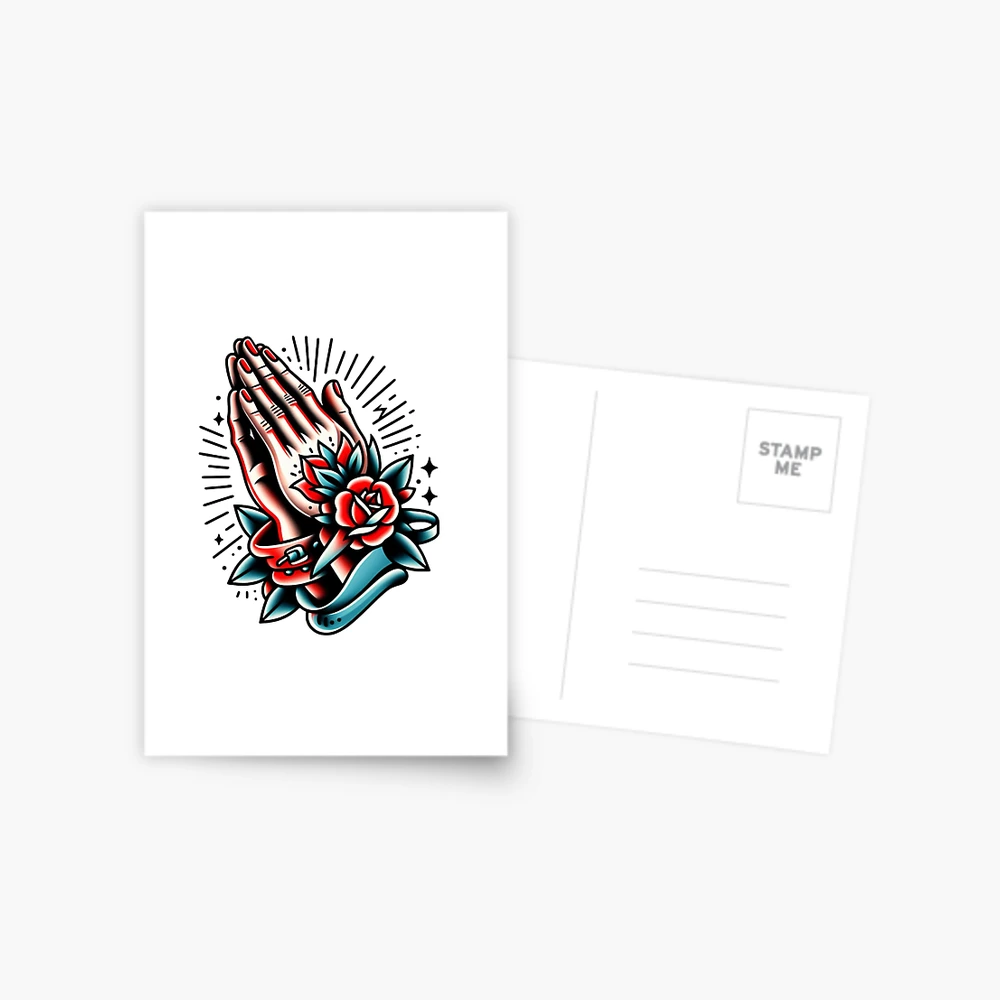 TATTOO FLASH POSTER【 Praying Hands 】