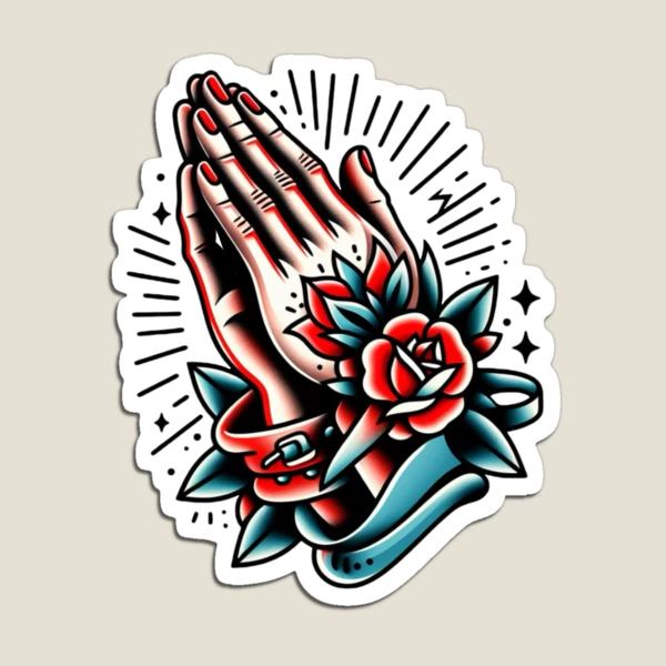 【美品】TATTOO FLASH POSTER Praying Hands TATTOO FLASH POSTER【 Praying Hands 】 | tattoost