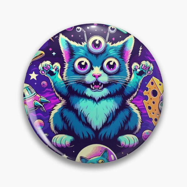 Item preview, Galactic Feline Mischief: Holographic Alien Cats & Cosmic Chaos designed and sold by LexicalLegend.